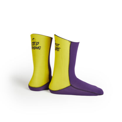 Newex 4mm ecoprene socks (yellow/purple)