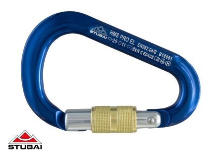 Stubai HMS PRO EASYLOCK screw gate carabiner, Blue