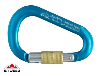 Stubai HMS PRO EASYLOCK screw gate carabiner, Turquoise